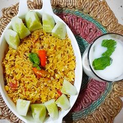 A picture of Panchmel Daal Khichdi/ Five Lentils Khichdi.