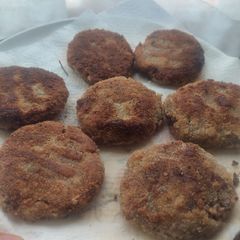 Plantain and sweet potato fish cakes A picture of Plantain and sweet potato fish cakes.