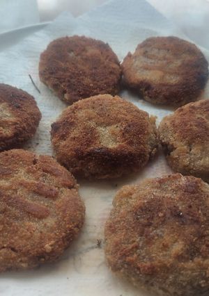 A picture of Plantain and sweet potato fish cakes.
