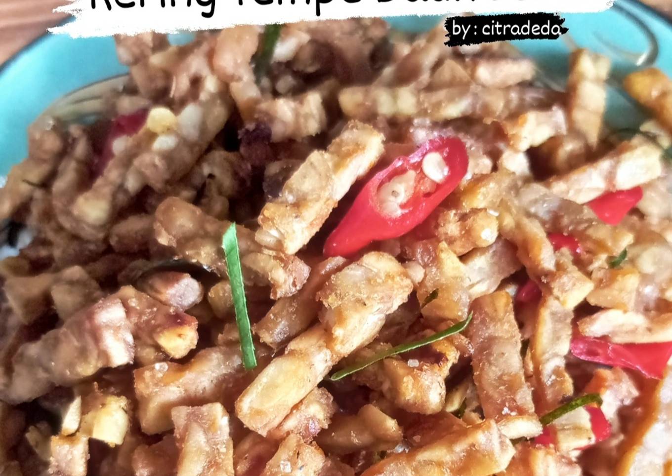 6. Kering Tempe kriuk Daun Jeruk
