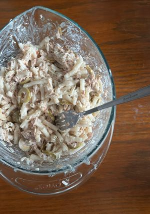 Una foto de Pasta gluten free con atún l Delicias Arcoíris
