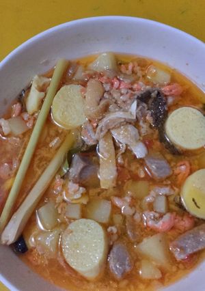 Foto resep Salmon Tofu Soup for Kids