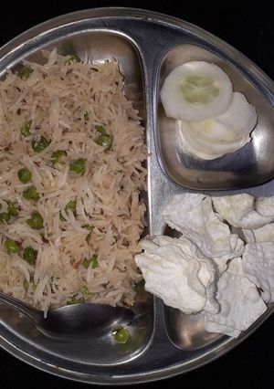 A picture of Green peas pulao.