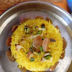 A picture of Meetha Chawal.