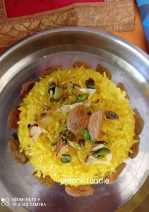 A picture of Meetha Chawal.