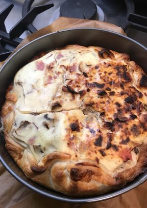 A picture of Quiche with a twist - ricotta quiche.