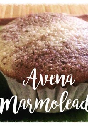 Una foto de Muffin de Avena Marmoleada