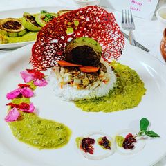 A picture of Pesto paneer stuffed lauki(Bharwa lauki).