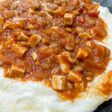 Polenta cremosa con salsa de tofu