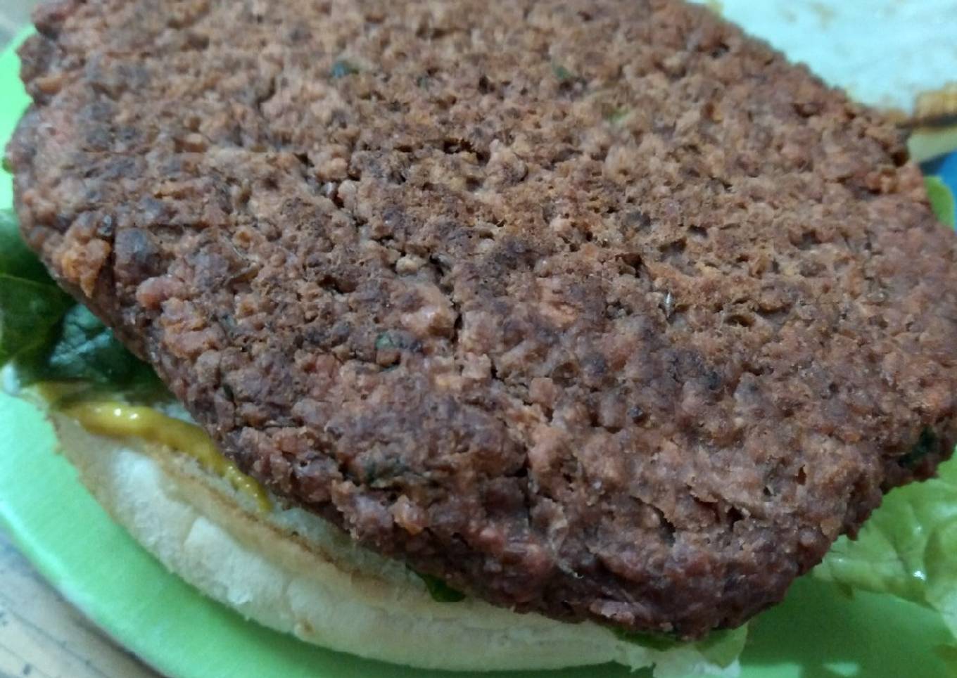 Hamburguesa de lentejas, (no es carne)