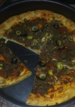 صورة لوصفة بيتزا اللحمة