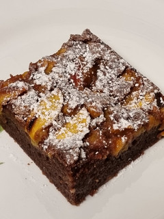 Una foto de Pastel de melocotón