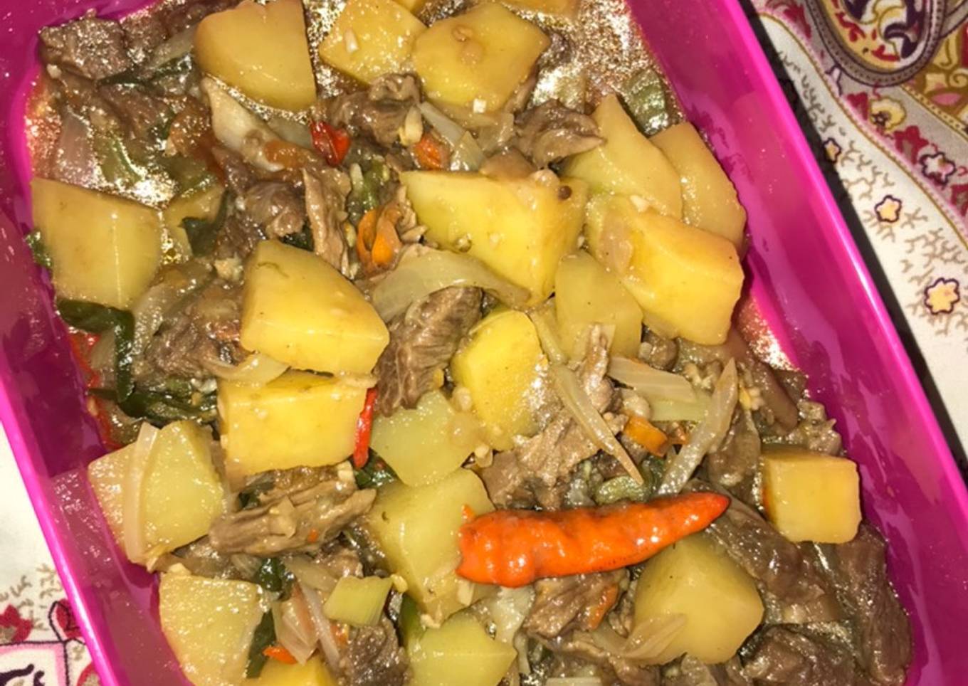 Daging Kentang Teriyaki