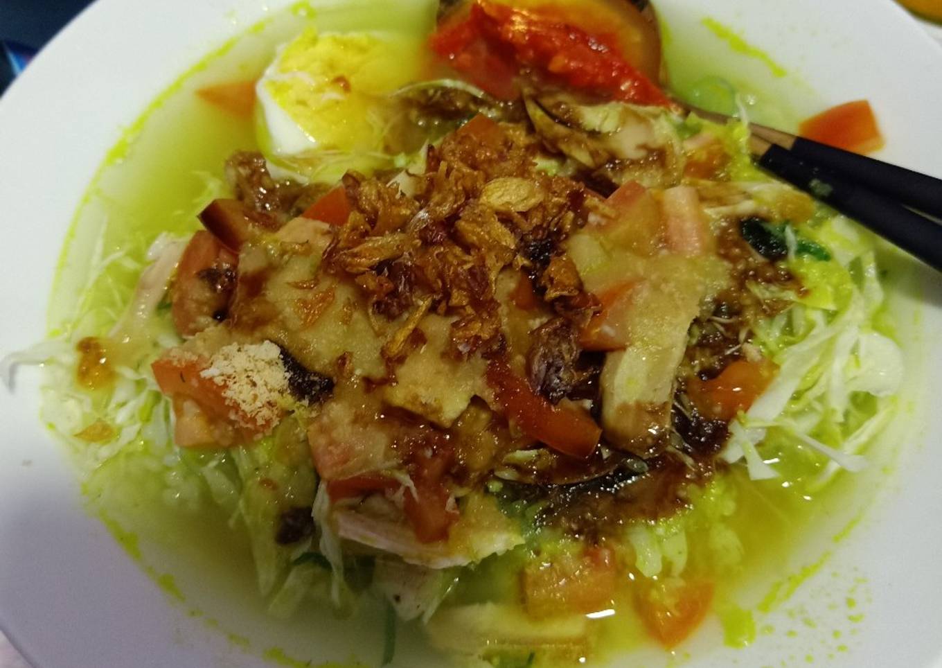 Soto Ayam Lamongan (kaldu ikan bandeng) DaMuDza