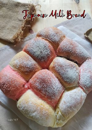 Foto resep Japanese Milk Bread Autolisis (merah putih)