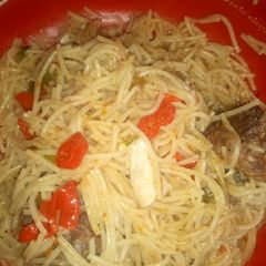 A picture of Peppered spaghetti.