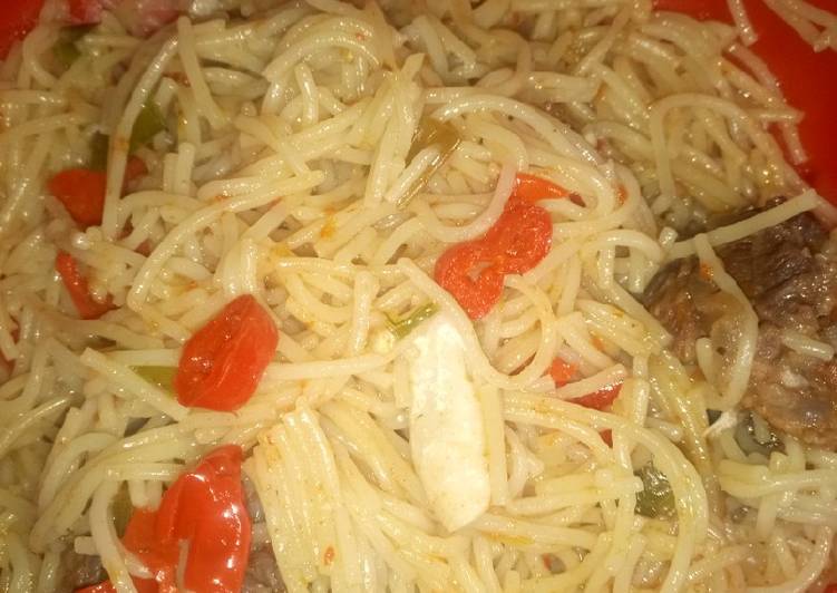 Peppered spaghetti