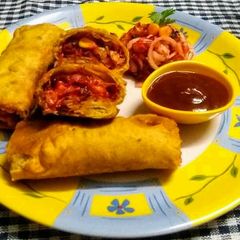 A picture of Schezwan Chapati Rolls.