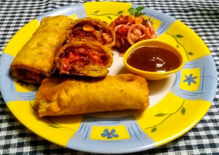 Steps to Prepare Ultimate Schezwan Chapati Rolls