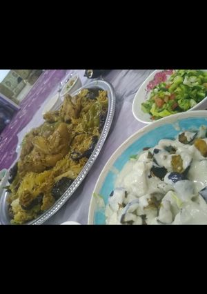 صورة لوصفة مقلوبة وفتة باذنجان