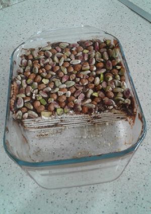 عکسی از دستور کیک یخچالی ساده