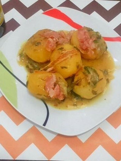 Una foto de Papas con tocino en salsa de cerveza (Olla de cocción lenta-Croc