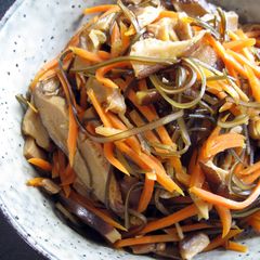 A picture of Kombu Carrot & Shiitake ‘Nimono’.