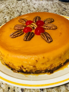 Una foto de Flan