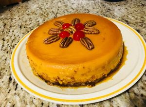 Una foto de Flan
