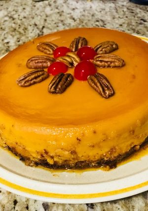 Una foto de Flan