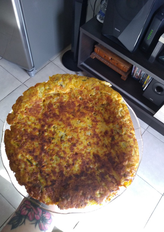Una foto de Tortilla de coliflor y verduritas VEGAN- sin tacc apto bebé +6m