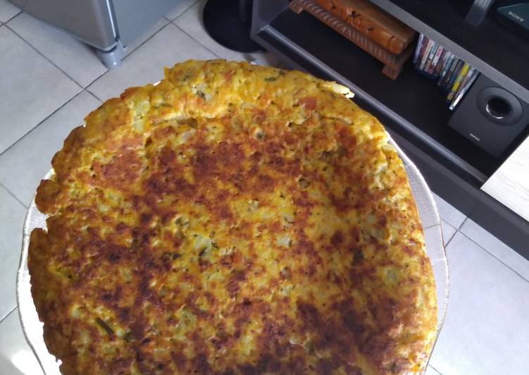 Tortilla de coliflor y verduritas VEGAN- sin tacc apto bebé +6m