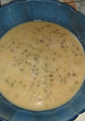 Foto resep Bubur kacang ijo susu plain simpel