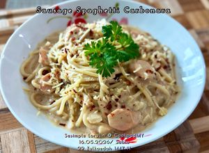 Gambar Sausage Spaghetti Carbonara