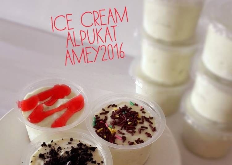 Langkah Mudah untuk Membuat Eskrim alpukat yg creamy n seger yang Bisa Manjain Lidah