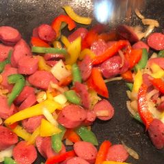 A picture of Stir Fried Sausages #WYH.