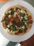 Vegetarian Pizza on a Corn Tortilla Crust