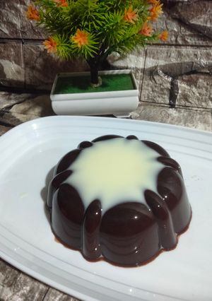 Foto resep Pudding Coklat Vla Vanilla