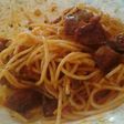 Pasta con tomates secos y chorizo