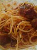 Pasta con tomates secos y chorizo