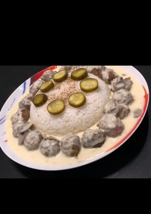 صورة لوصفة كرات اللحم السويدية😋