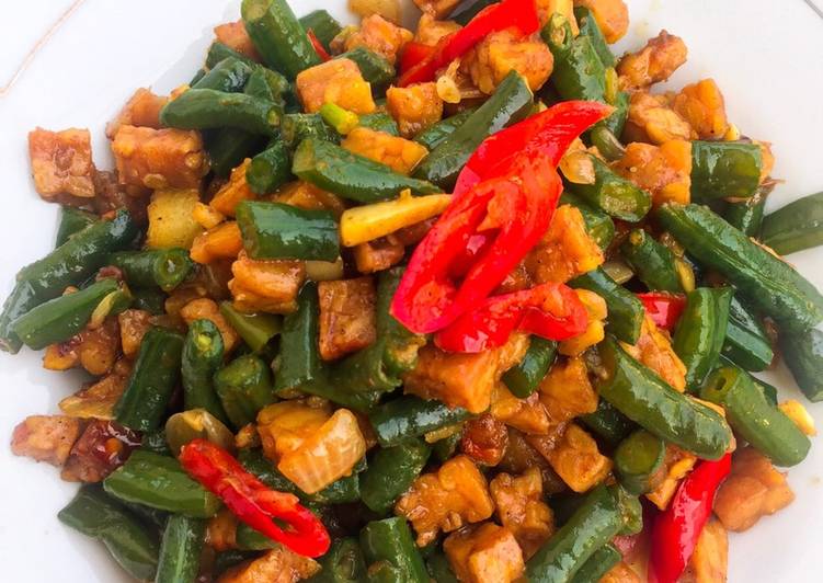 Langkah Membuat Tumis / Orek Tempe Kacang Panjang yang sempurna