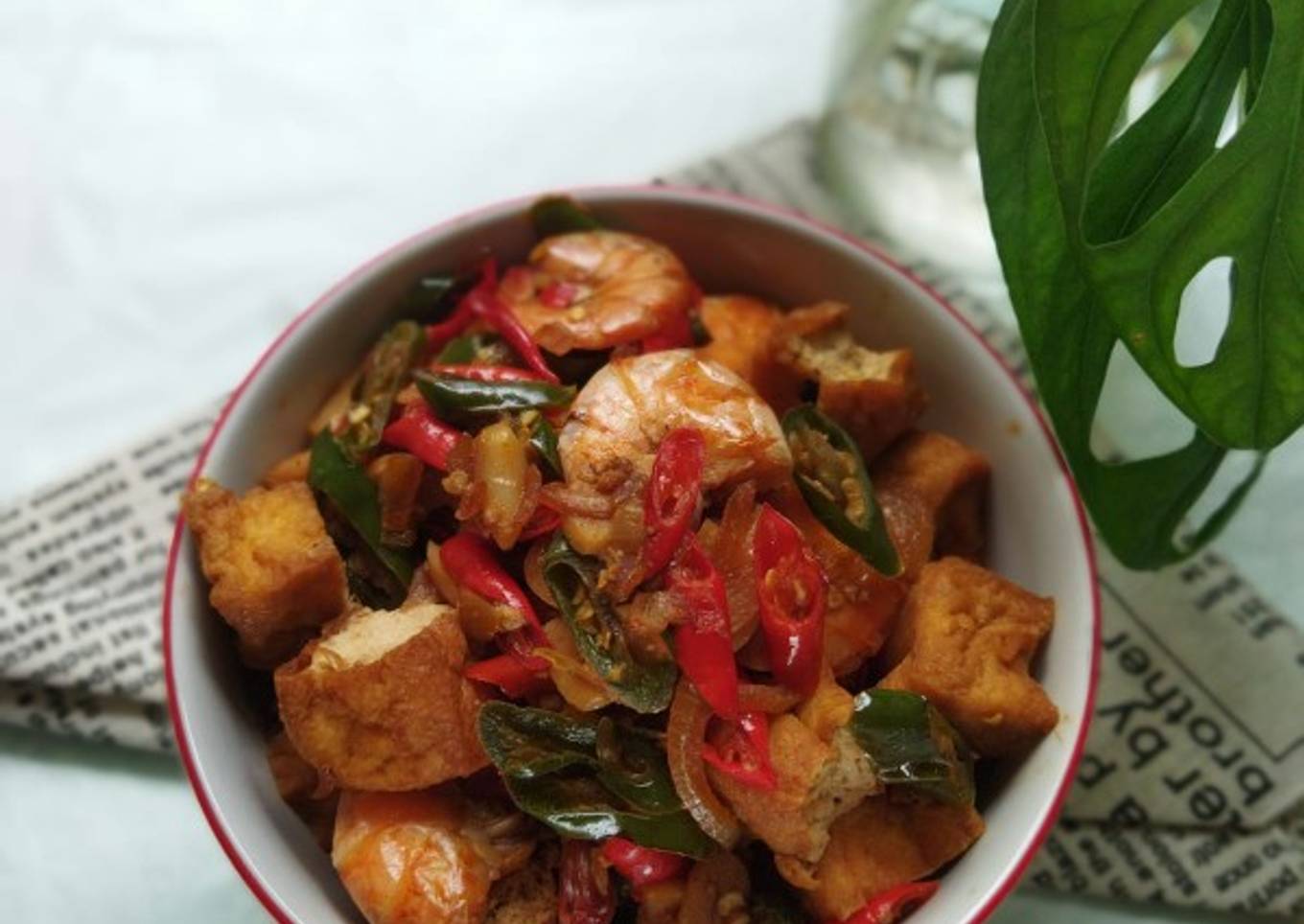 Tumis Tahu Udang Asam Manis