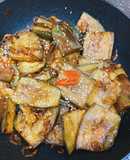 Cà tím xào tép sate