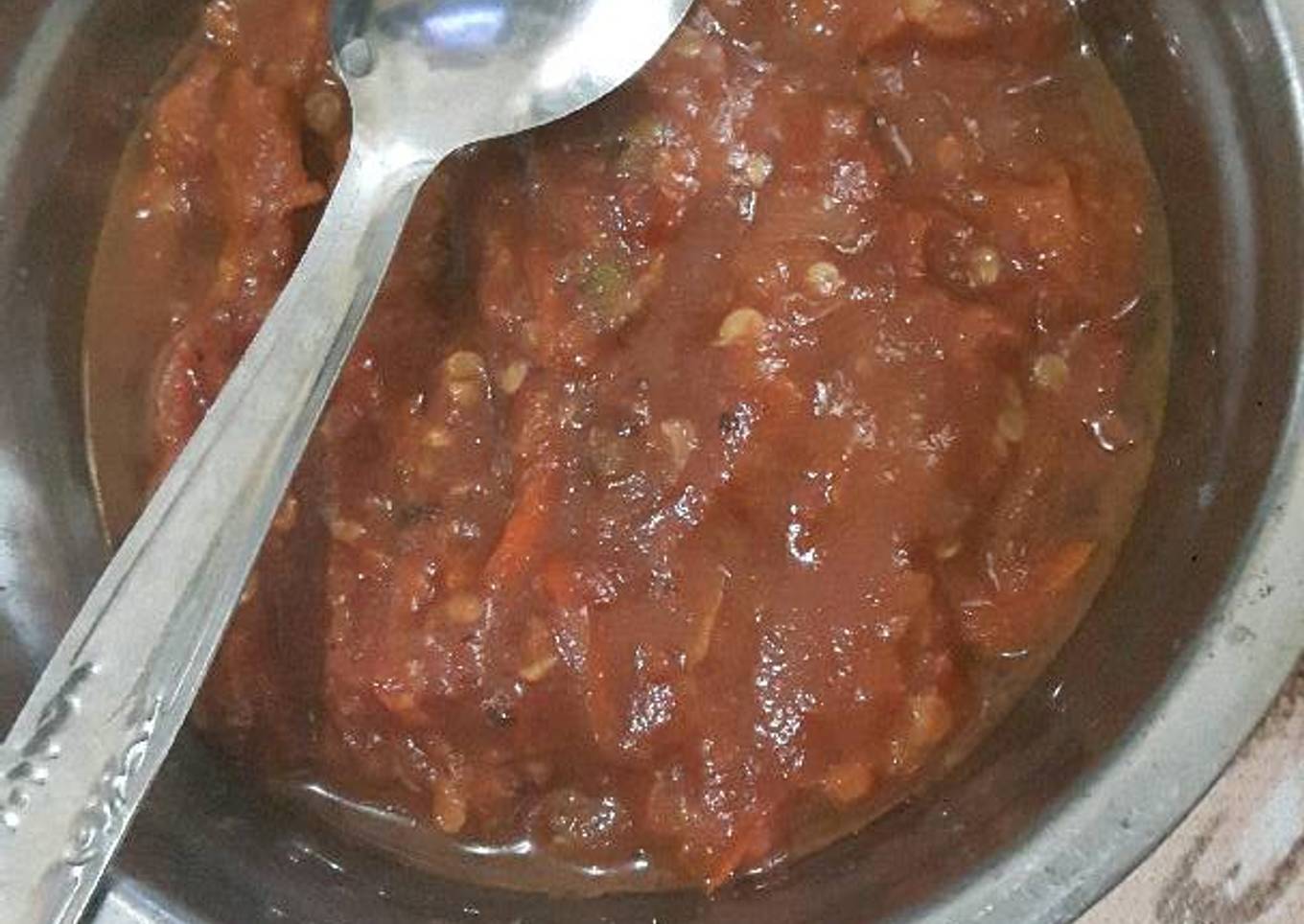 Sambel Trasi Sayuran Rebus
