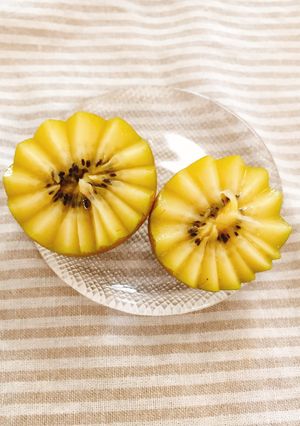 日本話題！！20秒完成！！鋸齒造型奇異果 的食譜成品照片