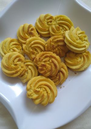 Vanilla custard cookies ainihin hoton girkin