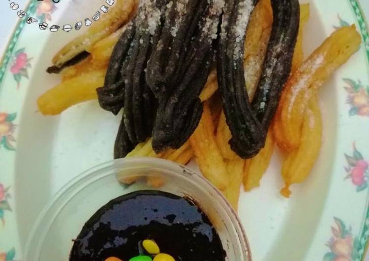 Resep Churros (Original &amp; Oreo) With Chocolate Dip and ChaCha yang Sempurna