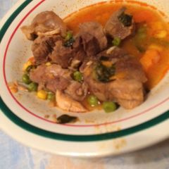 A picture of Cubed beef slow cooked casserole.