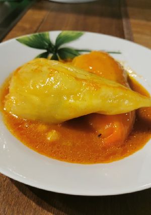 Vegetáriánus töltött paprika recept fotója